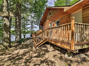 Burns Lake Cabin w/ Dock, Fire Pit, Rowboat & More