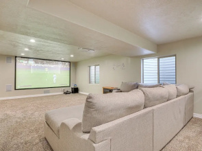 Home Theater & Patio: South Jordan Basement Unit