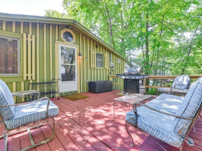 Quiet Cabin on Glen Lake w/ Boat Dock & Deck!