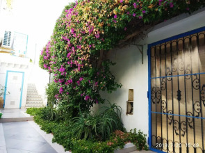 Partie de pittoresque maison en bord de mer