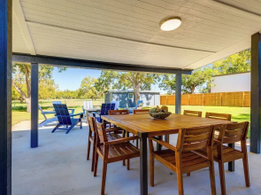 BBQ Ready + Fire Pit: Chic Johnson City Home