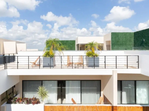 Modern 2 BR Apartment Aldea Zama Rooftop Pool Gym Cinema