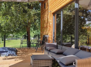 TinyHousebeiDresden unser größtes winziges Häuschen für bis zu 7 Personen, Kaminofen, große Terrasse - Nähe Sächsische Schweiz