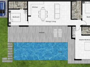 Stylish Pool Villa 3BR - 10 Mins Walk To The Beach - VISION LANTA