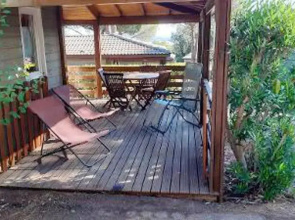 Bungalow de 2 chambres avec vue sur la mer piscine partagee et jardin amenage a Agde