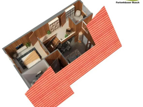 Komfort-Ferienhaus - Extertal-Ferienpark für 1-5 Personen Sauna Natur