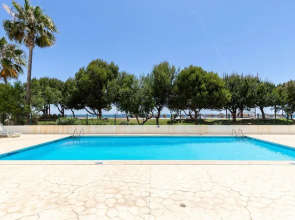 Quarteira First Line Front Beach Pool Flat View