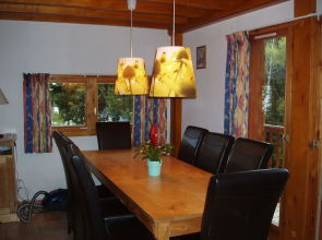 Mountain Chalet, hidden among the trees, with stunning views over lake