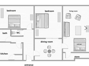 3 BDR Top Center Artistic Apartment - 115 m2