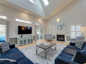Theater Room & Deck at Massive Salt Pond Home!