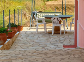 Pink House Socrates Corfu Courtyard Apartment
