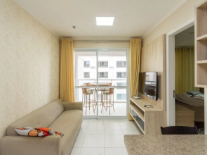 Apartamento de 1 quarto - Edifício Metropolitan Barcelona - JARDIM GOIAS - Wi-fi - Garagem - MB1307B