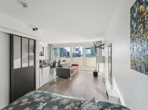 Spacious Studio Balcony -La D Fense-bail Mobilit