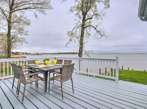 Waterfront Cottage w/ Private Beach + Deck!