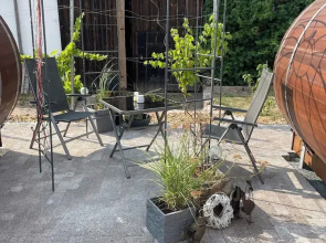 Schlafen im Weinfass