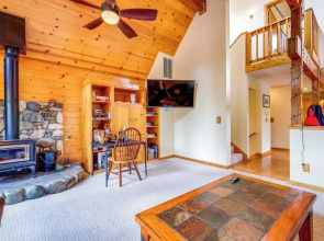 Deck w/ Hot Tub: Serene Cabin in Truckee