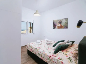 Beach front apartment with swimming pool