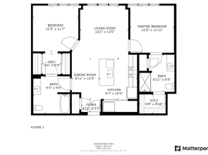 Downtown Designer 2BR Parking W D Gym Pool