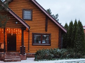 Log house with a Russian wood-burning sauna