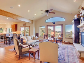 Lake & Mountain Views: Stunning Estes Park Home!