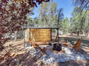 Rustic-modern Overgaard Cabin w/ Decks & Fire Pit!