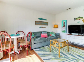 Oak Island Condo w/ Ocean View: Steps to Beach!