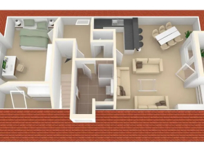 Gemütliche 65m² Dachgeschoßwohnung im Einzelhaus