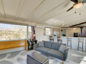 Patio & Views: Eccentric Desert Hot Springs Home