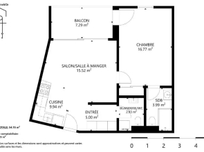 City of Sion, 1 bedroom in a luxury building