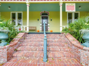 Ornate Victorian Home w/ Courtyard & Fire Pit!