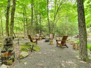 Woodsy Big Bass Lake Hideaway w/ Fire Pit + Deck!