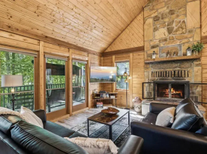 Golf Resort Cabin w Hot Tub Firepit Pool