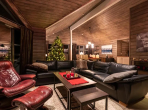 Cabin in Hodlekve with 5 bedrooms & hot tub.