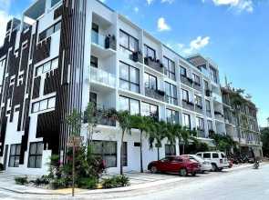 Fresh and Stylish Studio Aldea Zama rooftop pool Mya 109