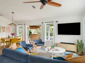 Haven Grove Beach Bungalow w Hot Tub Game Room Blocks From the Water