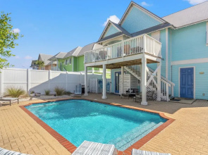 Seafoam Beautiful 3BR Home With Heated Private Pool - 4 Min Walk to Beach!
