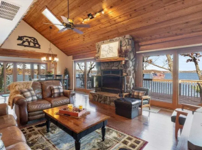 Cozy Digs Lake Lodge w/ 2 Decks, Game Room, Private Dock, Kayak, & Boat Slip
