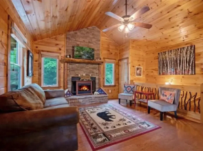 Ricks Retreat Charming Log Cabin Firepit Ping Pong hot tub Close to Blue Ridge