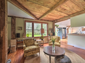 Game Room & Fire Pit: Peaceful Catskills Farmhouse