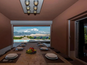 Luxury Seafront Villa Exclusive Pag with private pool by the beach on Pag island