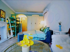 Avatar Green Queen Round Bed High Rise View Futian