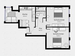 Purple Kitchen - Apartment mit großer Wohnküche