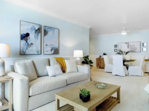Oceanfront Gem w/ Balcony, Pool, Hot Tub & Carbon Beach Access Bluewater Haven by Avantstay