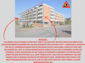 Freundliches 2-Zimmer-Appartement mit Kieferneinrichtung und einem Balkon.