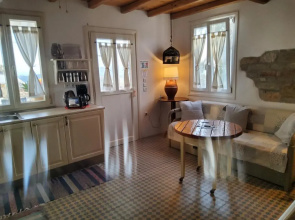 Romantic sunset cycladic house in Sotires