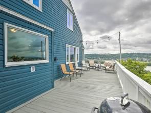 Queen City Home w/ Ohio River View - 3 Mi to Dtwn!