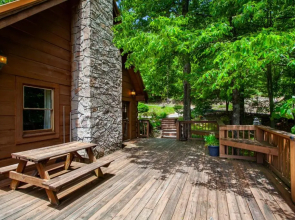 The Vision Mtn View Hot Tub Wood Fireplace
