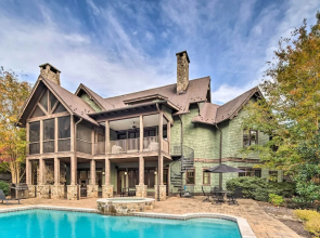 Pool & Mountain Views: Stunning Mill Spring Home!