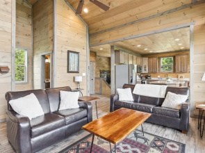 Gorgeous Cabin w Hot Tub Firepit Gameroom