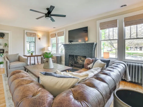 Walk to Dtwn: Cozy Home w/ Fireplace in Charlevoix